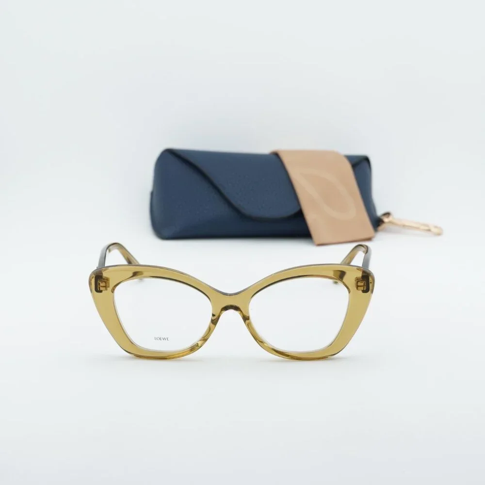Loewe LW50067I 096 Cat Eye Eyeglasses - Glossy Green 52mm